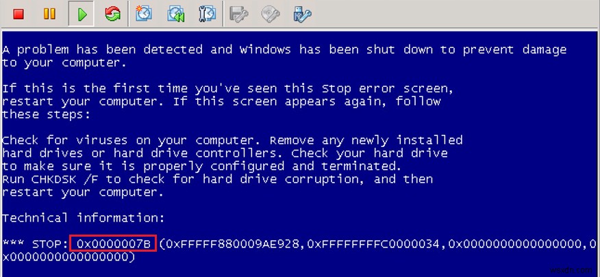 수정:Windows 7 및 Server 2008 R2의 부팅 시 BSOD 오류 0x0000007B