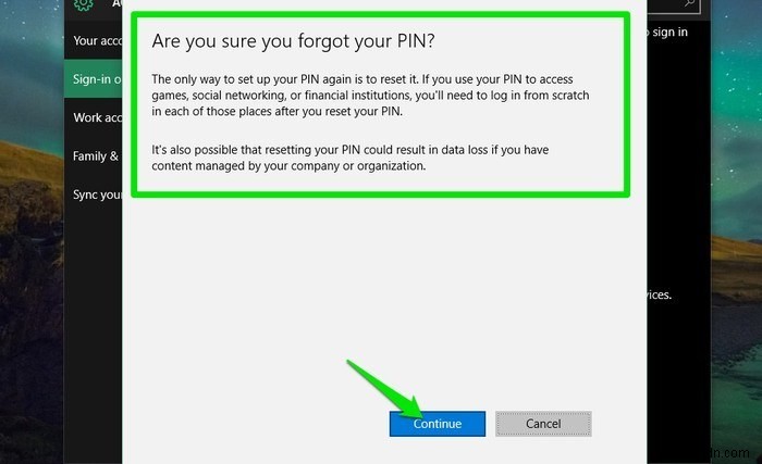 Windows 10 계정에 PIN 보안을 추가하는 방법