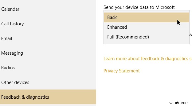 Windows 10에서 원격 측정 설정을 관리하는 방법