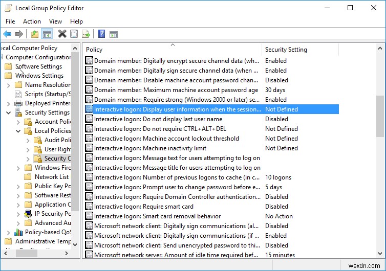 Windows 10 로그인 화면에서 사용자 세부 정보를 숨기는 방법