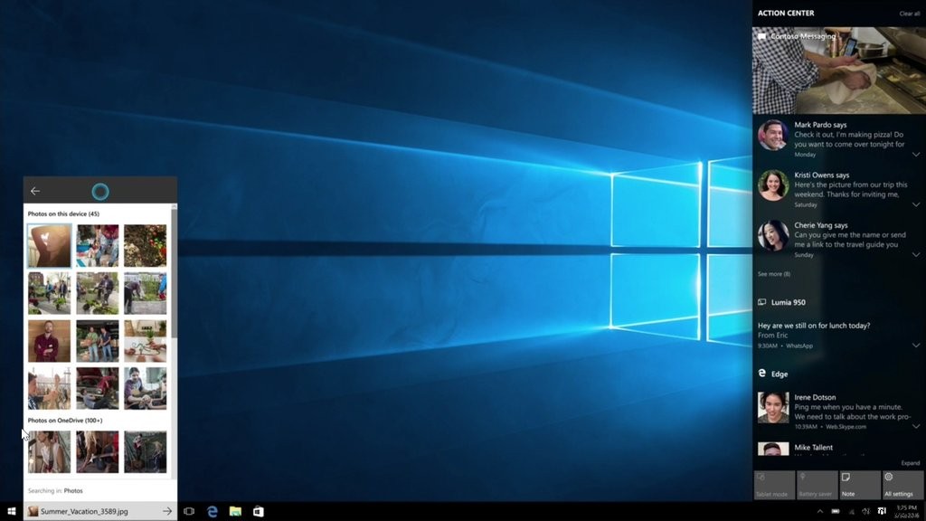 Windows 10 1주년 업데이트의 새로운 기능