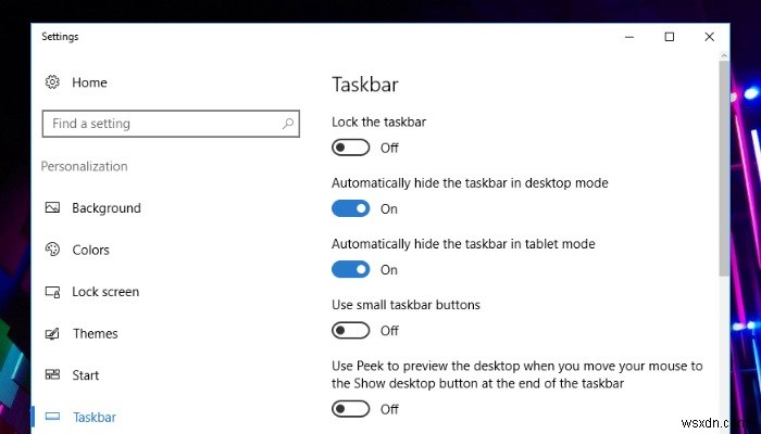 Windows 10에서 작업 표시줄을 숨기고 사용자화하는 유용한 팁