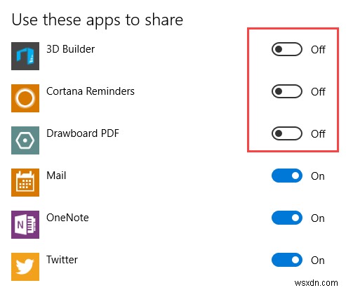 Windows 10 설정 앱에서  공유 설정  옵션을 활성화하는 방법