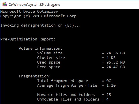 Windows의 컨텍스트 메뉴에서 하드 드라이브 조각 모음 방법