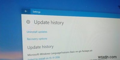 Windows 10에서 업데이트 기록을 찾는 방법