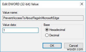 사용자가 Microsoft Edge의  about:flags  페이지에 액세스하지 못하도록 차단하는 방법