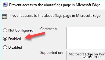 사용자가 Microsoft Edge의  about:flags  페이지에 액세스하지 못하도록 차단하는 방법