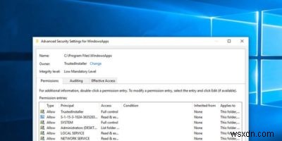 Windows 10에서 시스템 파일에 대한 소유권을 TrustedInstaller로 복원하는 방법