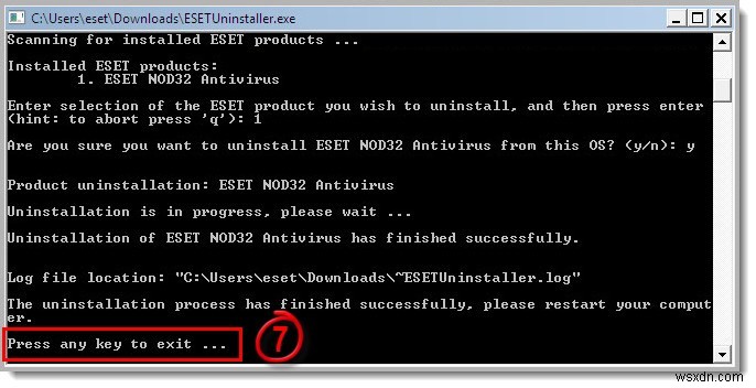 Windows 10에서 ESET NOD 32 및 Smart Security를 ​​제거하는 방법