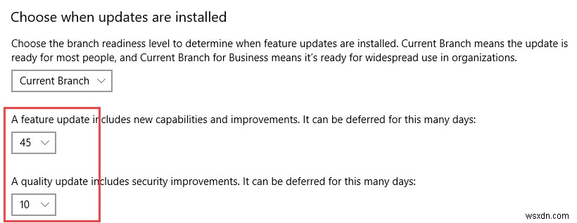 Windows 10 업데이트를 연기하거나 일시 중지하는 방법