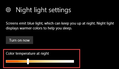 Windows 10에서 야간 조명 기능을 활성화하고 구성하는 방법
