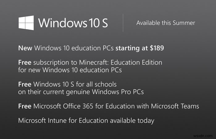 Windows 10 S 출시:알아야 할 모든 것