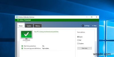 Windows 10에서 이전 Windows Defender를 다시 가져오는 방법