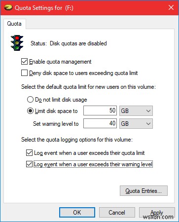 사용자가 Windows의 모든 하드 드라이브 공간을 사용하지 못하도록 하는 방법