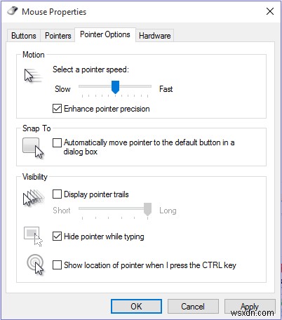 Windows 10에서 마우스 포인팅 정확도를 높이는 방법