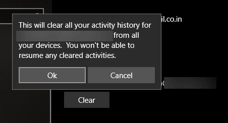 Windows 10에서 타임라인 활동을 지우는 방법