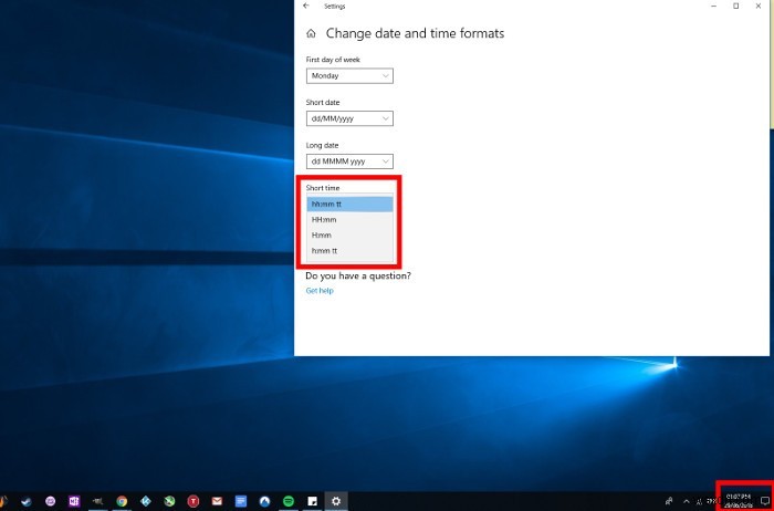 Windows 10에서 시간 형식을 변경하는 방법