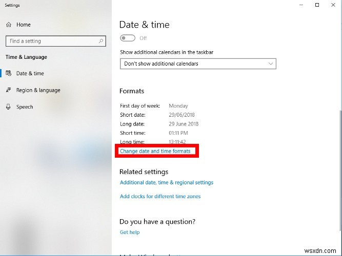 Windows 10에서 시간 형식을 변경하는 방법