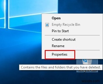 Windows 10에서 휴지통을 비활성화하는 방법