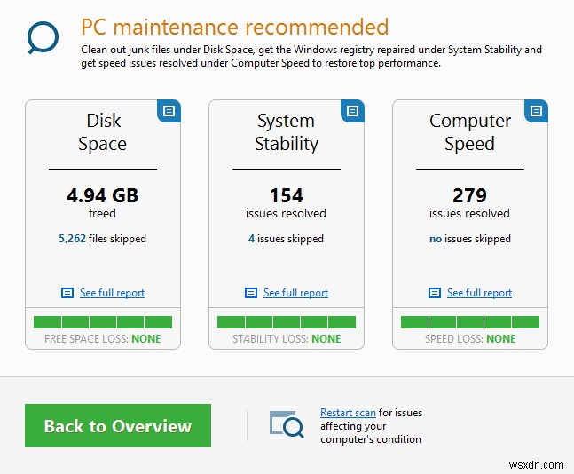 Auslogics BoostSpeed는 약속한 대로 PC 속도를 높입니다.