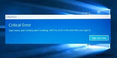 Windows 10에서 시작 메뉴가 작동하지 않습니까? 해결 방법은 다음과 같습니다.