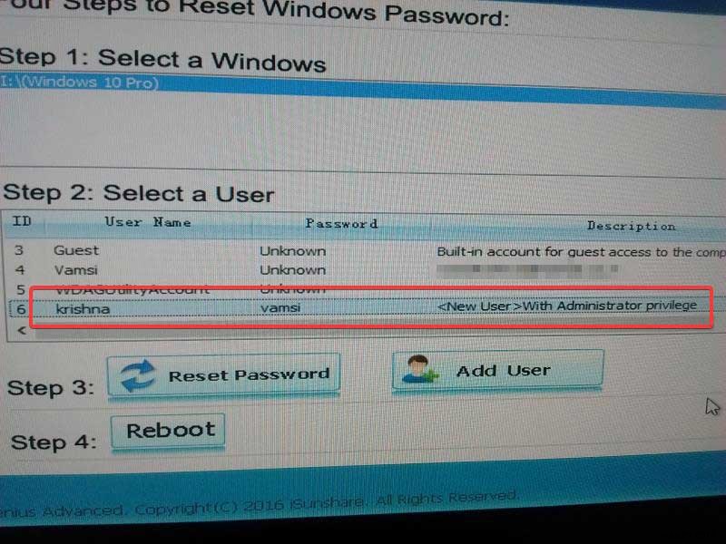 iSunshare Windows Password Genius로 Windows 암호를 재설정하는 방법