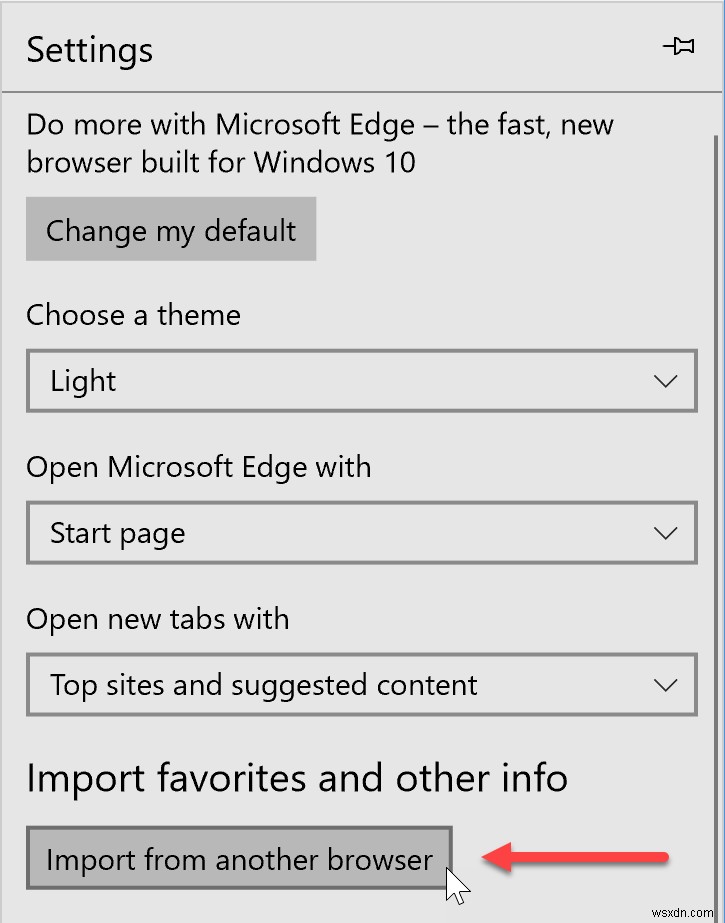 Windows 10 재설정 후 Edge 즐겨찾기를 복원하는 방법