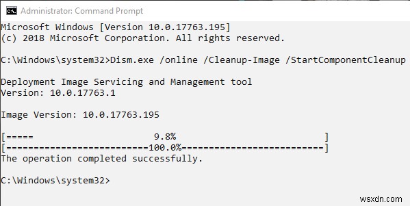 Windows 10에서 구성 요소 저장소를 보고 정리하는 방법