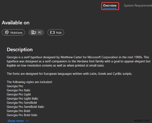 Windows 10의 Microsoft Store에서 글꼴을 다운로드하는 방법