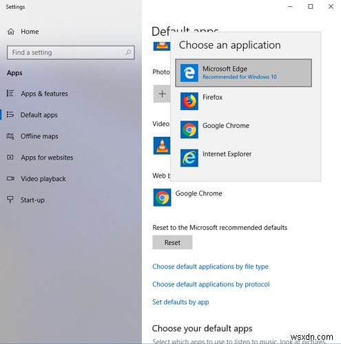 Windows 10에서 파일 연결을 변경, 재설정 및 교체하는 방법
