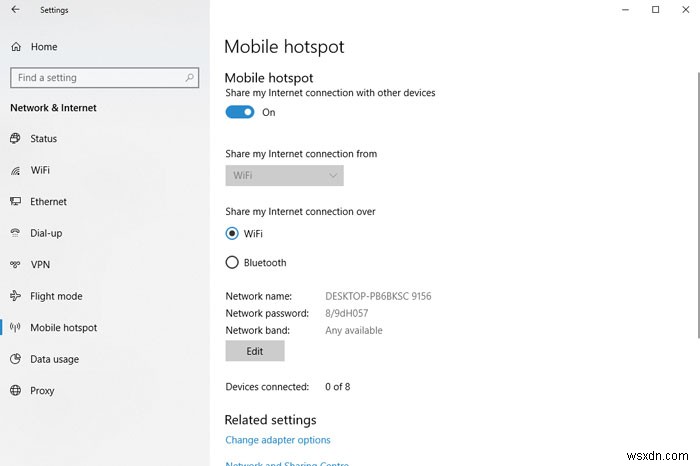 Windows 10을 Wi-Fi 모바일 핫스팟으로 바꾸는 방법