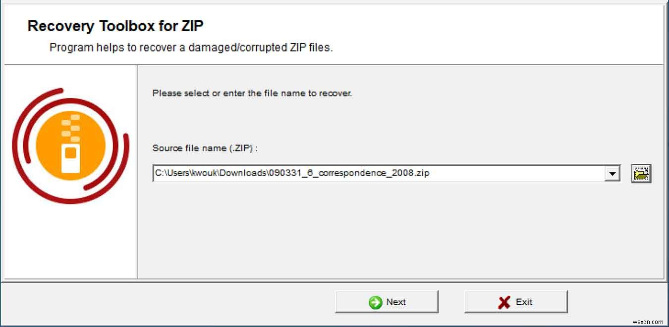 손상된 ZIP 파일? ZIP용 Recovery Toolbox