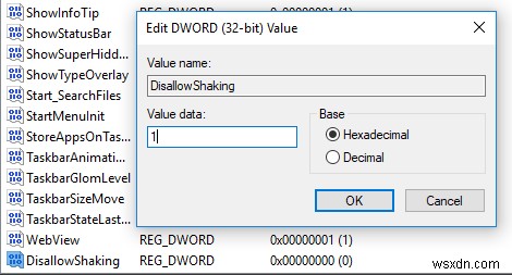 Windows 10에서  흔들어서 최소화 를 비활성화하는 방법