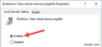 Windows 10 종료 시 Pagefile.sys를 자동으로 삭제하는 방법