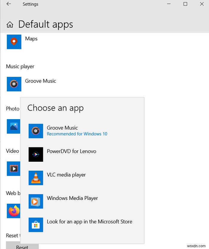 Windows 활동 및 확장에 대한 기본 앱을 설정하는 방법