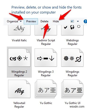 Windows 10에서 글꼴을 설치하고 관리하는 방법