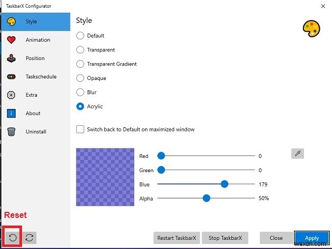 TaskbarX로 Windows 10 작업 표시줄 사용자 지정