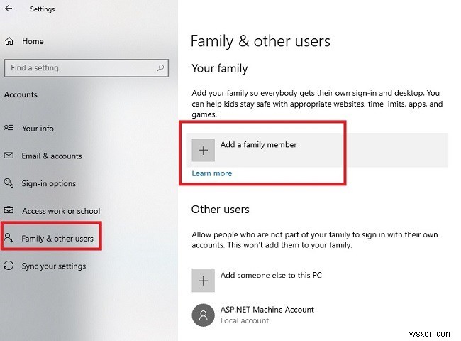 Windows 10에서 Microsoft 가족 보호 기능을 설정하는 방법