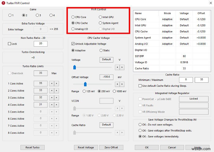 Windows에서 Throttlestop을 사용하여 CPU를 언더볼팅하는 방법