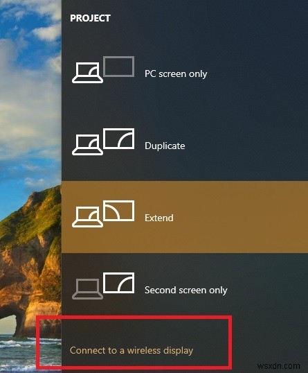 Windows 10에서 노트북 화면을 외부 모니터로 연결하는 방법