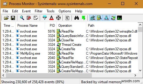 Process Monitor를 사용하여 Windows 응용 프로그램 오류를 디버그하는 방법