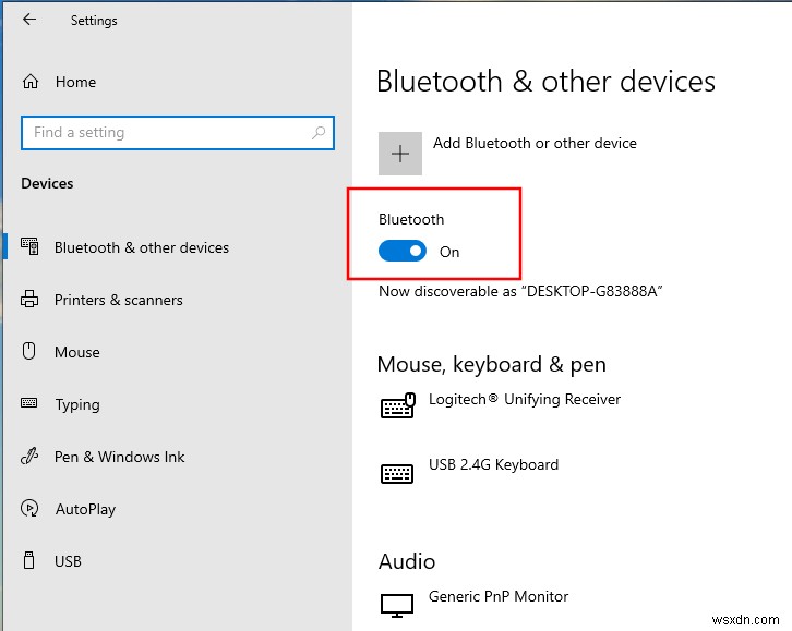 Windows 10에서 Bluetooth를 켜고 끄는 방법