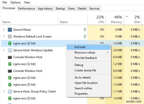 Windows에서 Nginx 서버를 설치하고 실행하는 방법