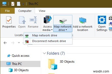 Windows에서 WebDAV 드라이브를 매핑하는 방법