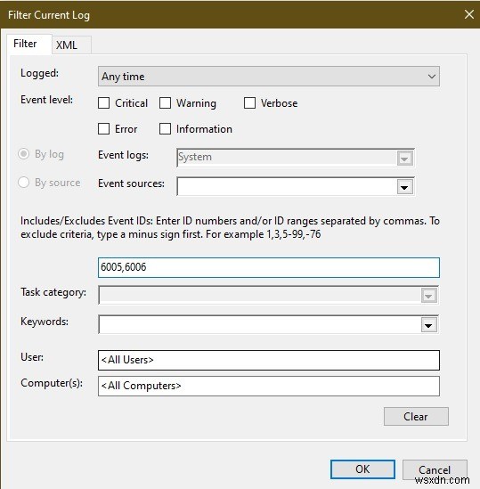 Windows 10에서 PC 시작 및 종료 기록을 보는 방법