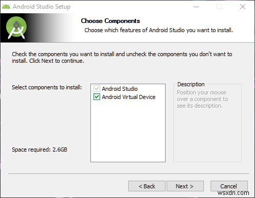 Windows 10에서 Android Studio 및 SDK 도구를 설치하는 방법