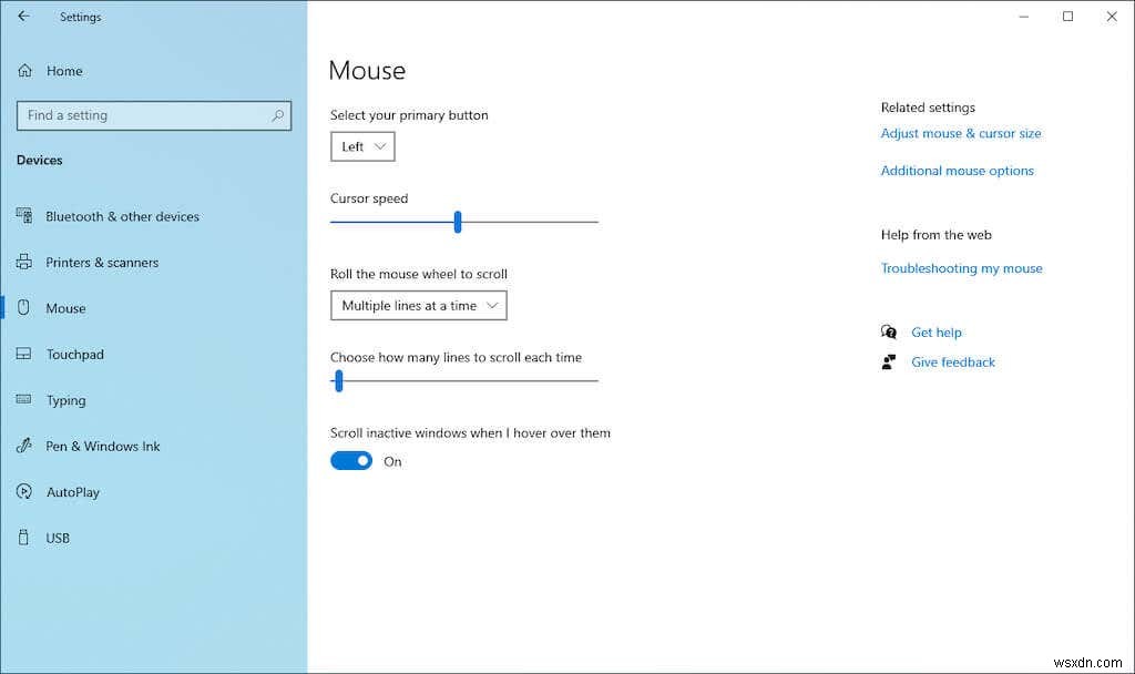 Windows 10의 마우스 설정에 대한 전체 가이드