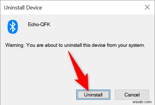 FIX:Windows 10에서 Bluetooth 장치를 제거할 수 없음