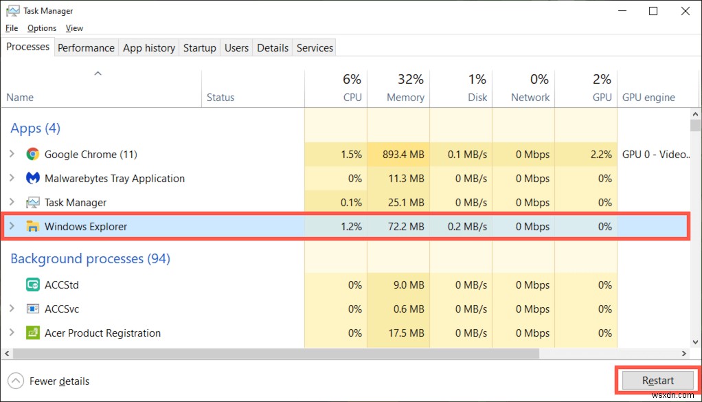 Windows 10에서 빈 아이콘을 수정하는 방법