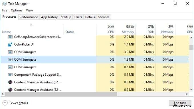 COM Surrogate(dllhost.exe)란 무엇이며 내 PC에서 실행되는 이유는 무엇입니까?